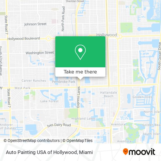 Auto Painting USA of Hollywood map