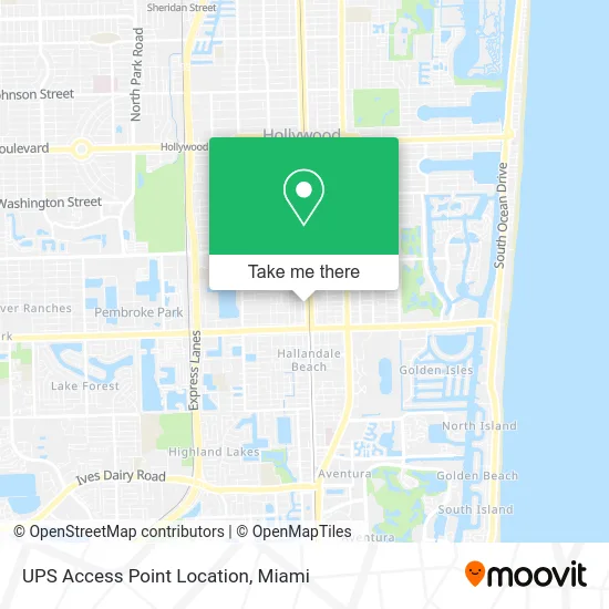 UPS Access Point Location map