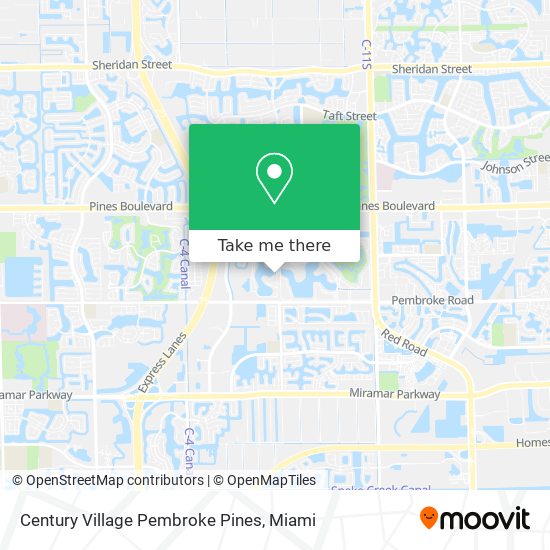 Mapa de Century Village Pembroke Pines
