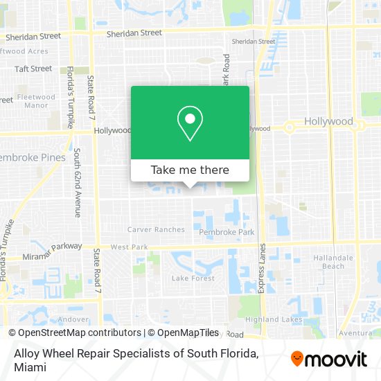 Alloy Wheel Repair Specialists of South Florida map