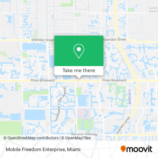 Mapa de Mobile Freedom Enterprise