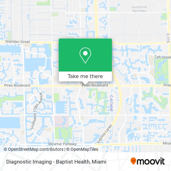 Diagnostic Imaging - Baptist Health map