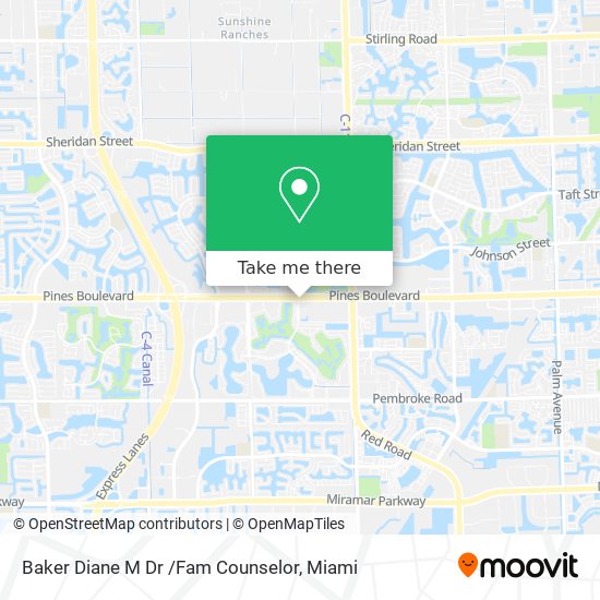 Baker Diane M Dr /Fam Counselor map
