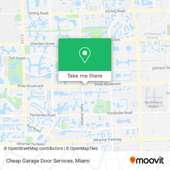 Cheap Garage Door Services map