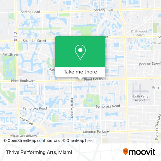 Thrive Performing Arts map