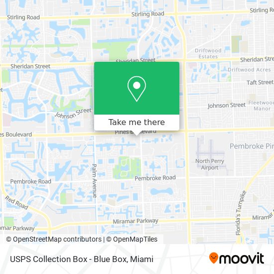 USPS Collection Box - Blue Box map