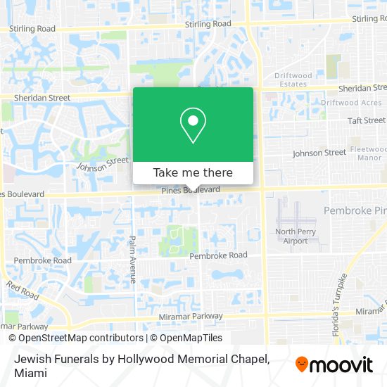 Jewish Funerals by Hollywood Memorial Chapel map