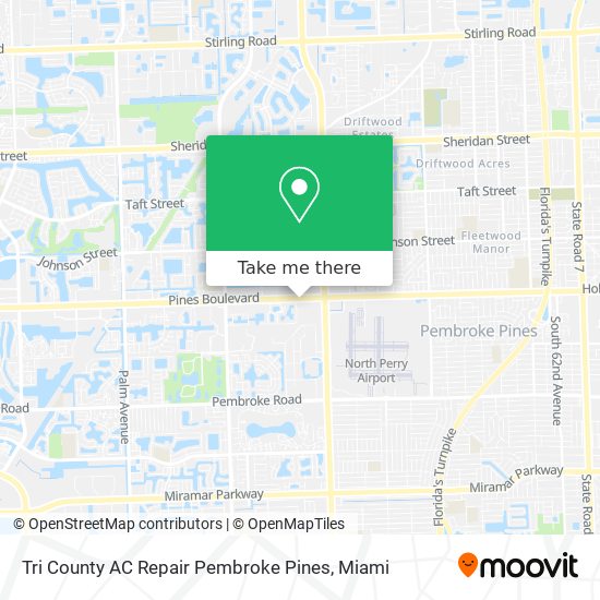 Tri County AC Repair Pembroke Pines map