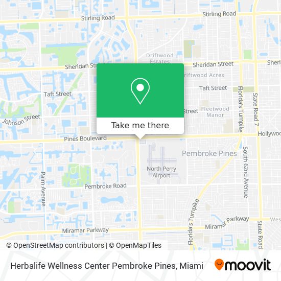 Mapa de Herbalife Wellness Center Pembroke Pines