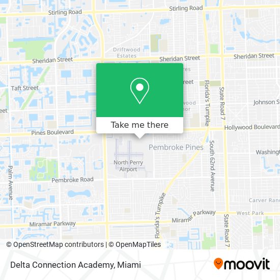 Mapa de Delta Connection Academy
