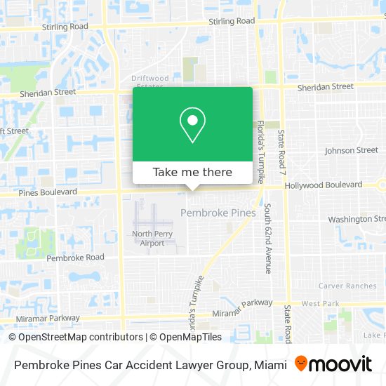 Mapa de Pembroke Pines Car Accident Lawyer Group