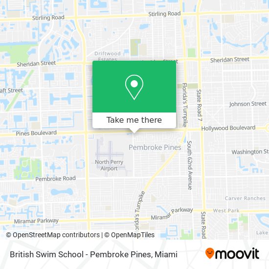 Mapa de British Swim School - Pembroke Pines