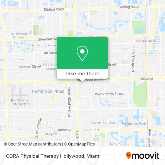 Mapa de CORA Physical Therapy Hollywood