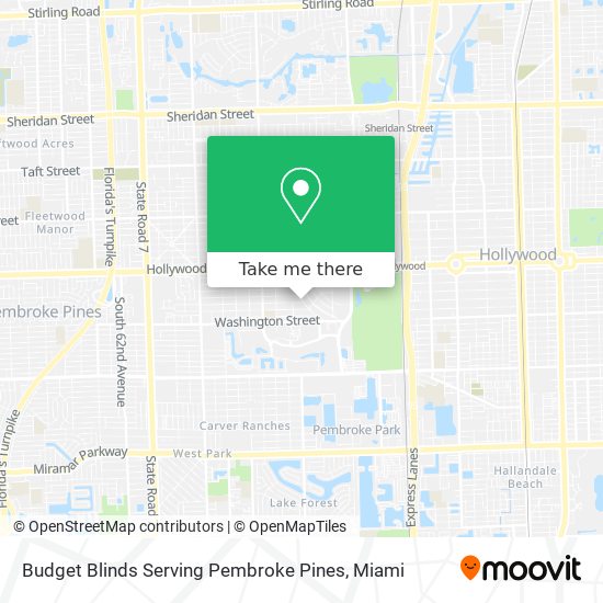 Mapa de Budget Blinds Serving Pembroke Pines