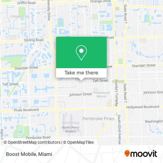 Mapa de Boost Mobile