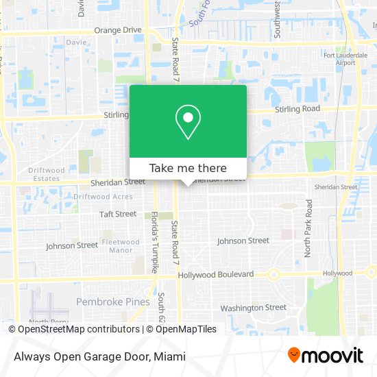 Always Open Garage Door map