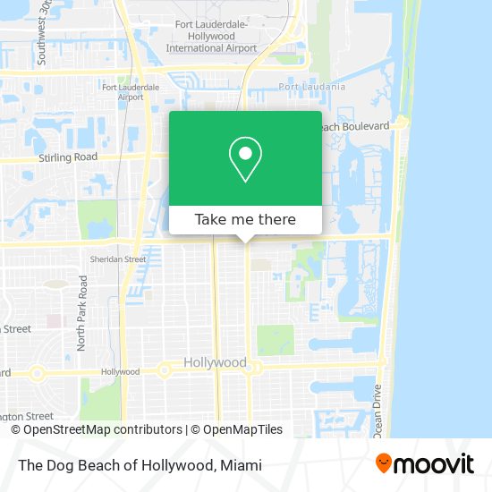 The Dog Beach of Hollywood map