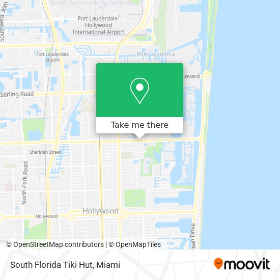 South Florida Tiki Hut map
