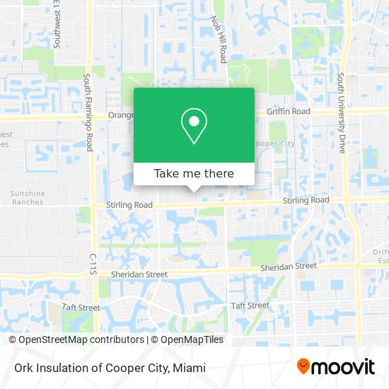 Ork Insulation of Cooper City map