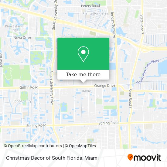 Christmas Decor of South Florida map