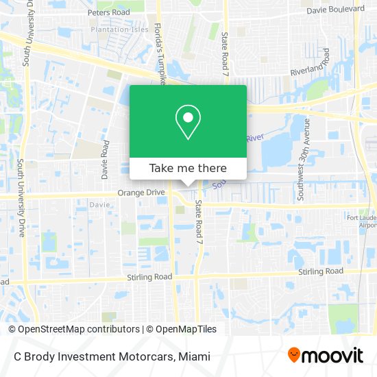 C Brody Investment Motorcars map