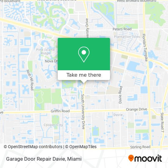 Mapa de Garage Door Repair Davie