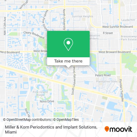 Miller & Korn Periodontics and Implant Solutions map