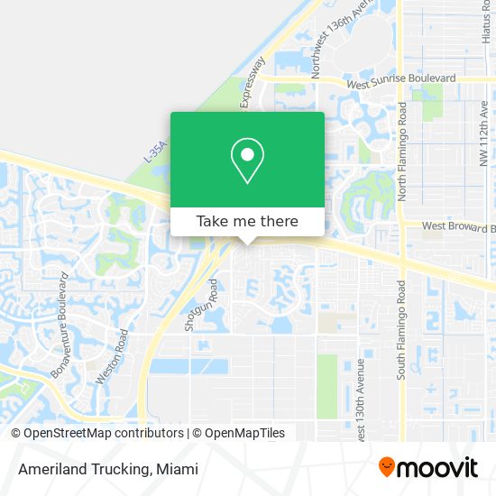 Ameriland Trucking map