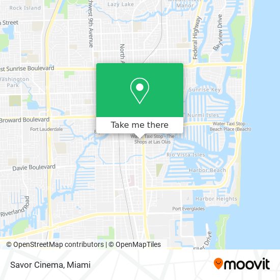 Mapa de Savor Cinema
