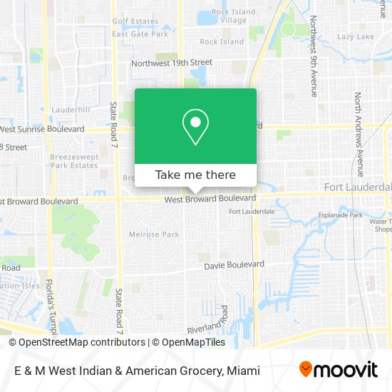 E & M West Indian & American Grocery map