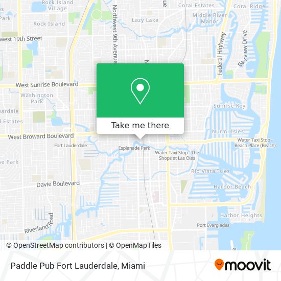 Mapa de Paddle Pub Fort Lauderdale