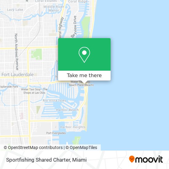 Sportfishing Shared Charter map