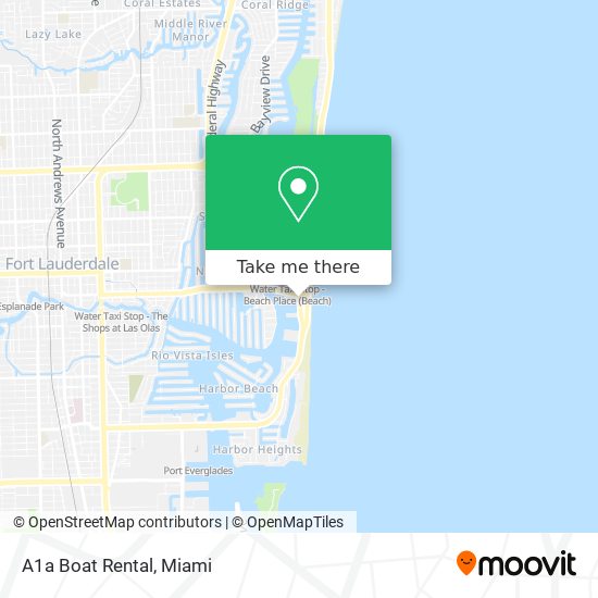 A1a Boat Rental map