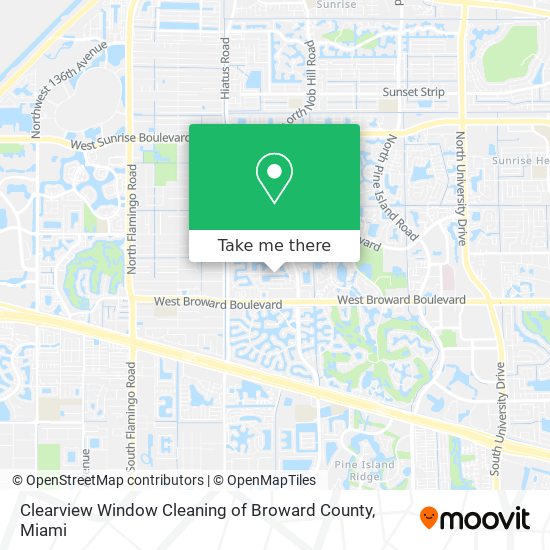 Clearview Window Cleaning of Broward County map