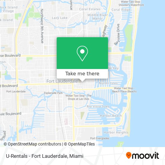 Mapa de U-Rentals - Fort Lauderdale