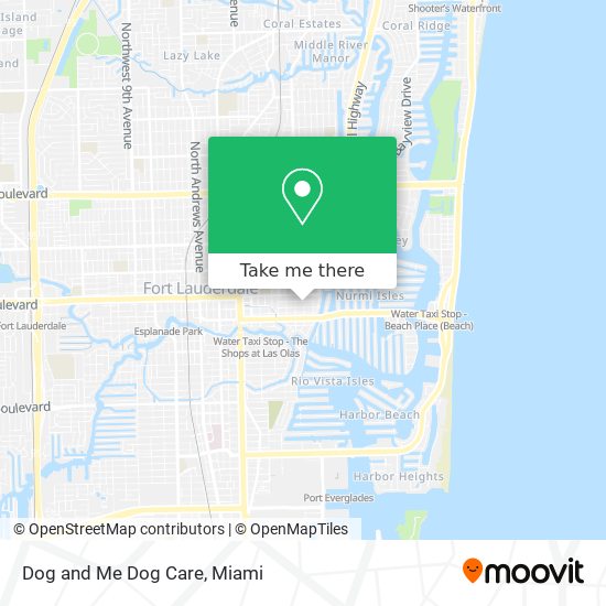 Mapa de Dog and Me Dog Care