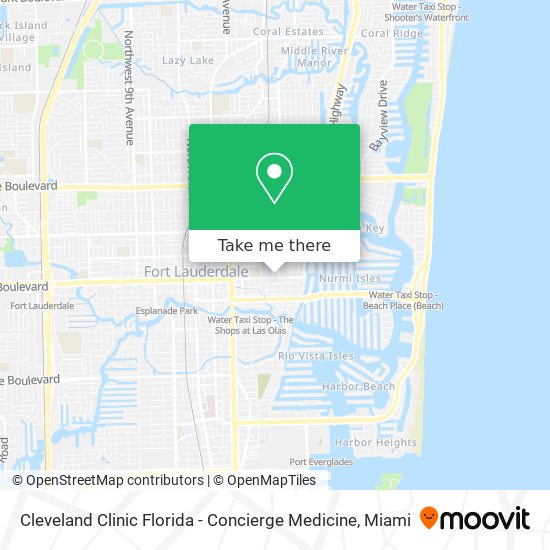 Mapa de Cleveland Clinic Florida - Concierge Medicine