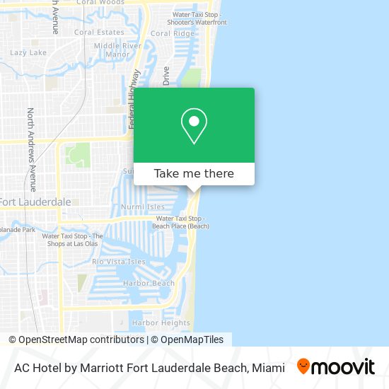 Mapa de AC Hotel by Marriott Fort Lauderdale Beach