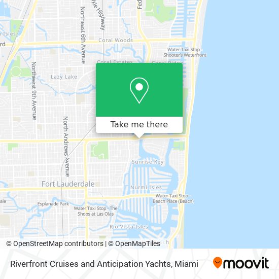 Riverfront Cruises and Anticipation Yachts map
