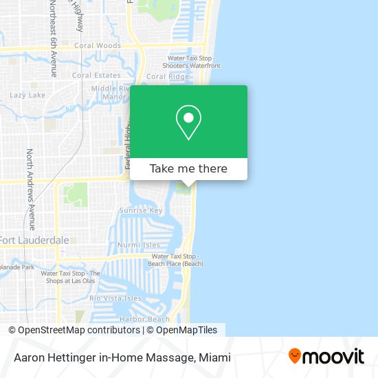 Aaron Hettinger in-Home Massage map