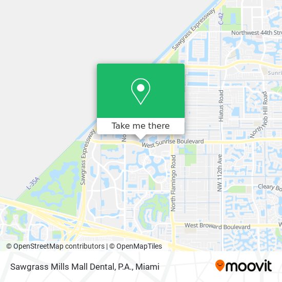 Mapa de Sawgrass Mills Mall Dental, P.A.