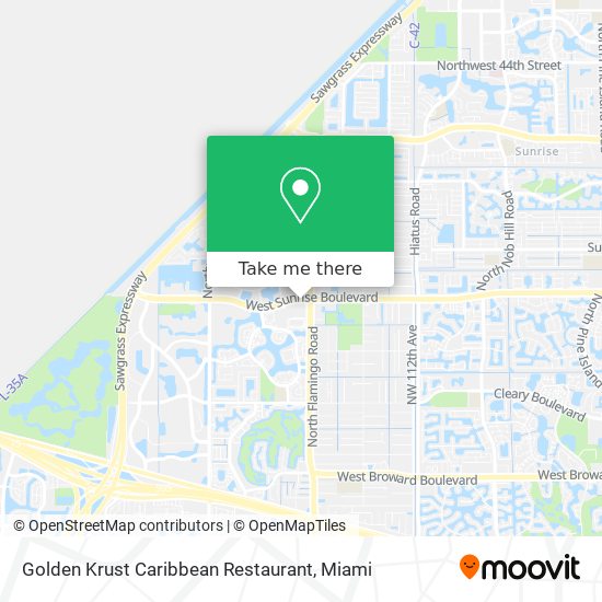 Mapa de Golden Krust Caribbean Restaurant