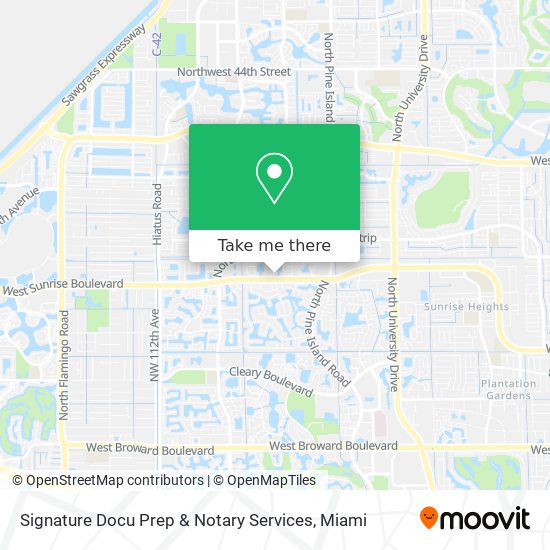 Mapa de Signature Docu Prep & Notary Services