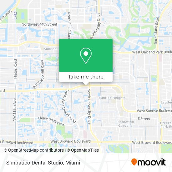 Mapa de Simpatico Dental Studio