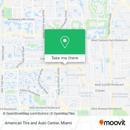 Mapa de American Tire and Auto Center