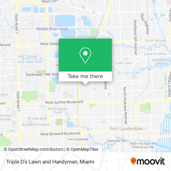 Triple D's Lawn and Handyman map