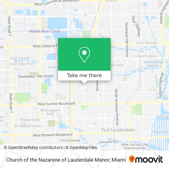 Church of the Nazarene of Lauderdale Manor map