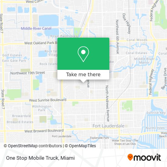 One Stop Mobile Truck map