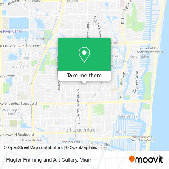 Flagler Framing and Art Gallery map