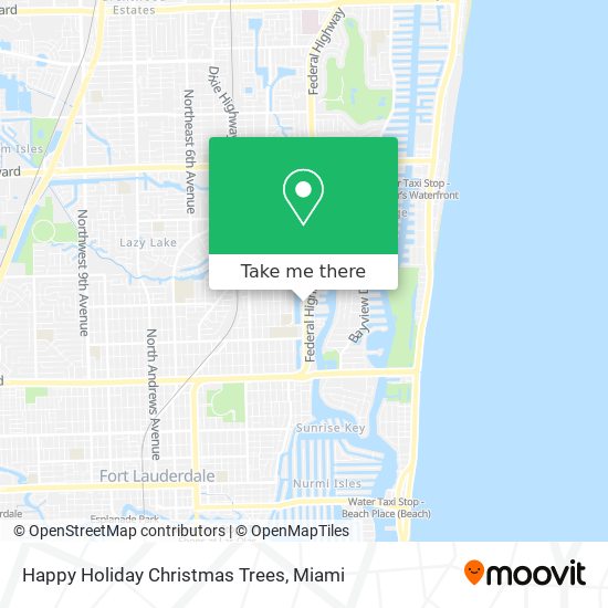 Happy Holiday Christmas Trees map